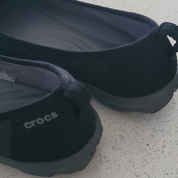CROCS Comfort Slip On Black Shoes Size 6 Ballet Flats - Picture 5 of 9